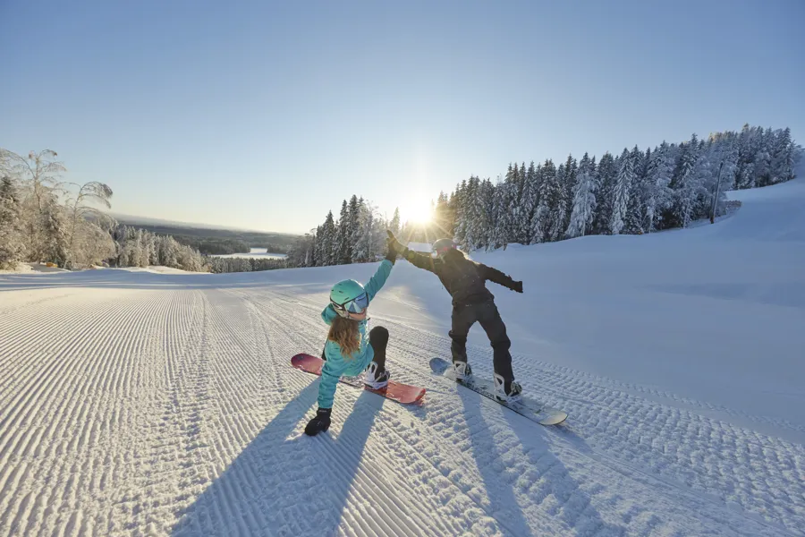 Snowboardåkare i Isaberg